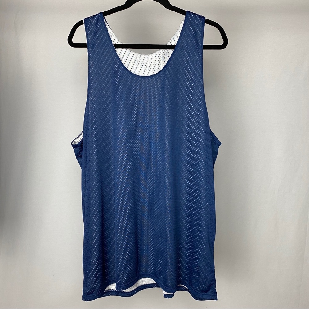 Navy and White Reversible Mesh Jersey Extra Large